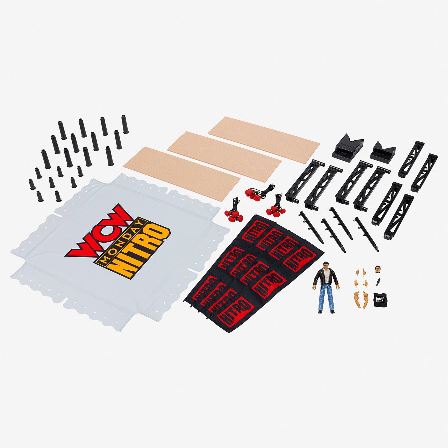 WWE Ultimate Edition WCW Monday Nitro Ring w/ Eric Bischoff - Sàn Đấu & Mô Hình Đồ Chơi Cao Cấp - Mattel Creations Mattel - ả