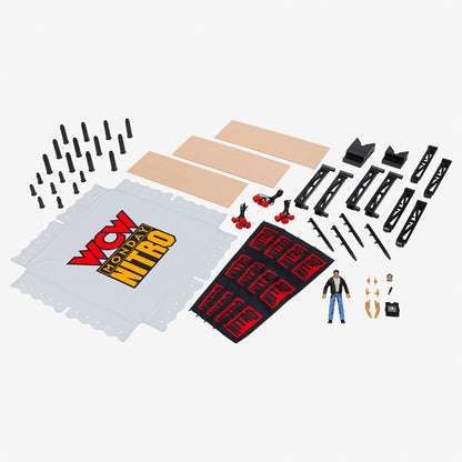 WWE Ultimate Edition WCW Monday Nitro Ring w/ Eric Bischoff - Sàn Đấu & Mô Hình Đồ Chơi Cao Cấp - Mattel Creations Mattel - ả