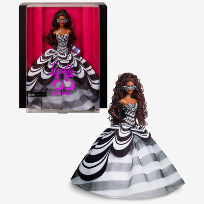 Barbie 65th Anniversary Doll With Brunette Hair - Búp Bê Sưu Tầm Kỷ Niệm 65 Năm - Mattel HRM59 Mattel - ảnh 1 - Collectible D