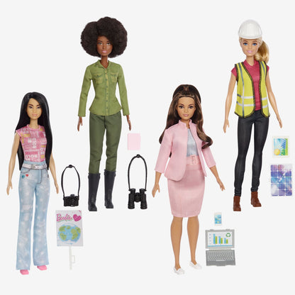 Barbie Eco-Leadership Team (2022 Career of the Year Four Doll Set) Bộ 4 Búp Bê Nghề Nghiệp Bảo Vệ Môi Trường Barbie - Hình ảnh sản phẩm