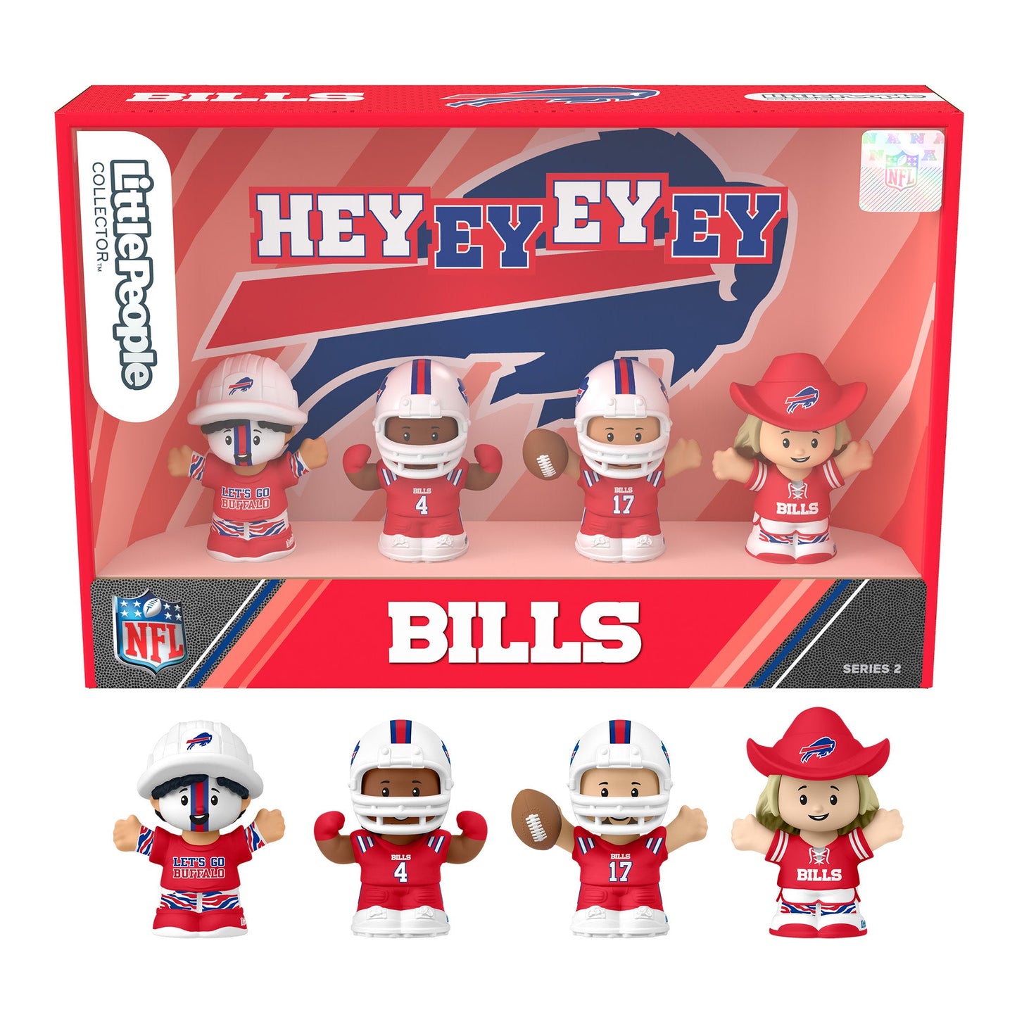 Little People Collector Buffalo Bills Alternate Jersey Figure Set - Bộ Mô Hình Sưu Tầm NFL Mattel Creations - Hình ảnh sản phẩm