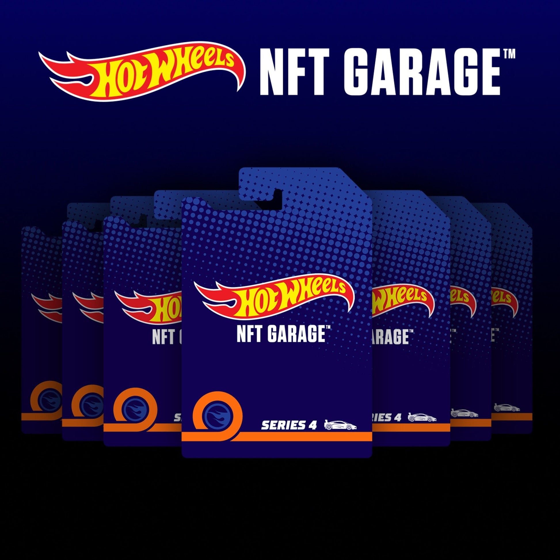 Hot Wheels NFT Garage Series 4: Pack of 7 NFTs Thẻ Bài Kỹ Thuật Số & Xe Mô Hình Mattel - Hình ảnh chi tiết 2